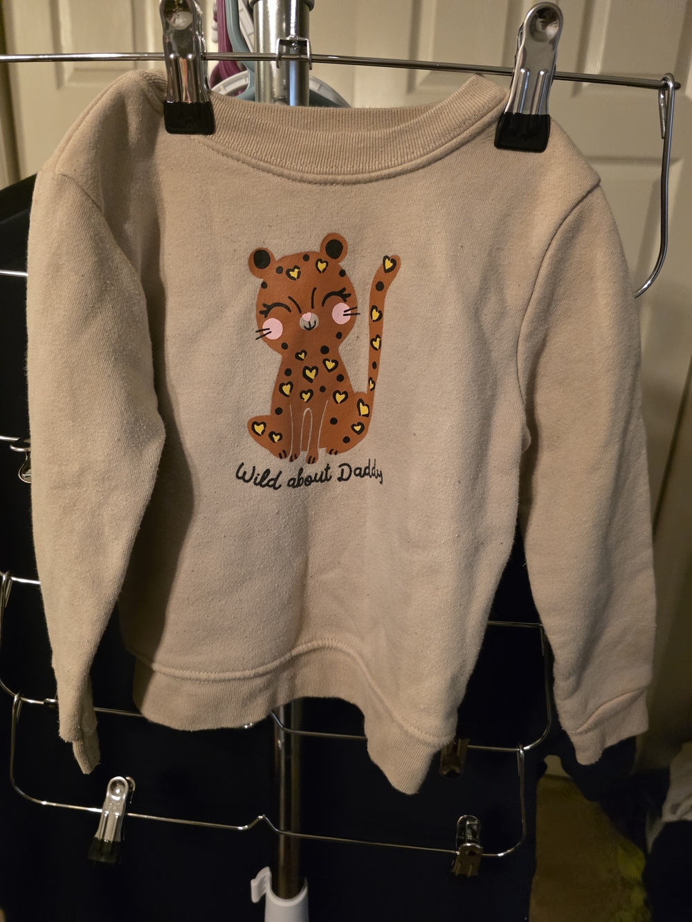 Garanimals Beige Sweatshirt with Brown Leopard Graphic